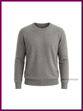 Men's Crewneck Pullover Sweater Wool Blend Knit